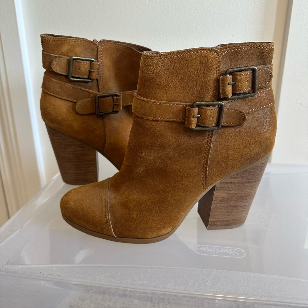 Lucky Brand Brown Ankle Boots with Buckle